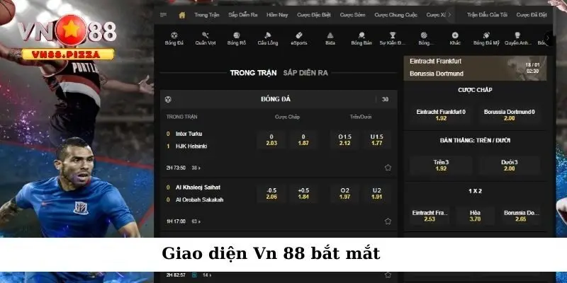 Giao diện Vn 88 bắt mắt