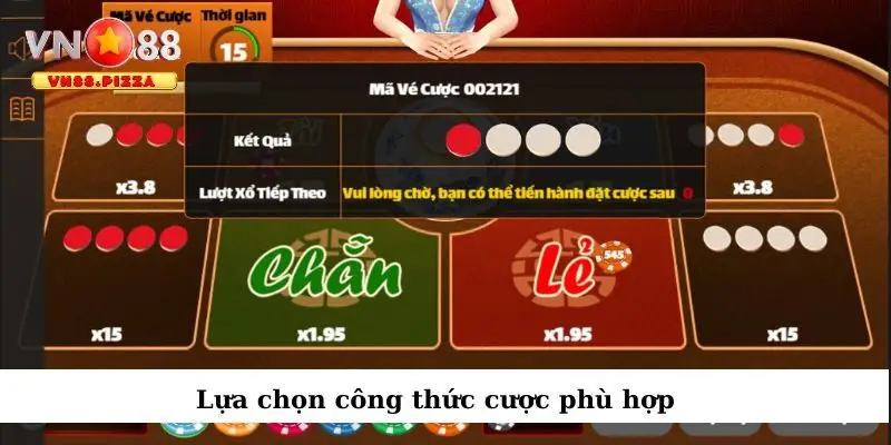 Áp dụng công thức phù hợp trong đặt cược xóc đĩa ảo