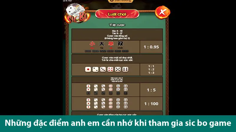 Khám phá các loại cược và bí quyết chơi game sic bo đổi thưởng luôn thắng
